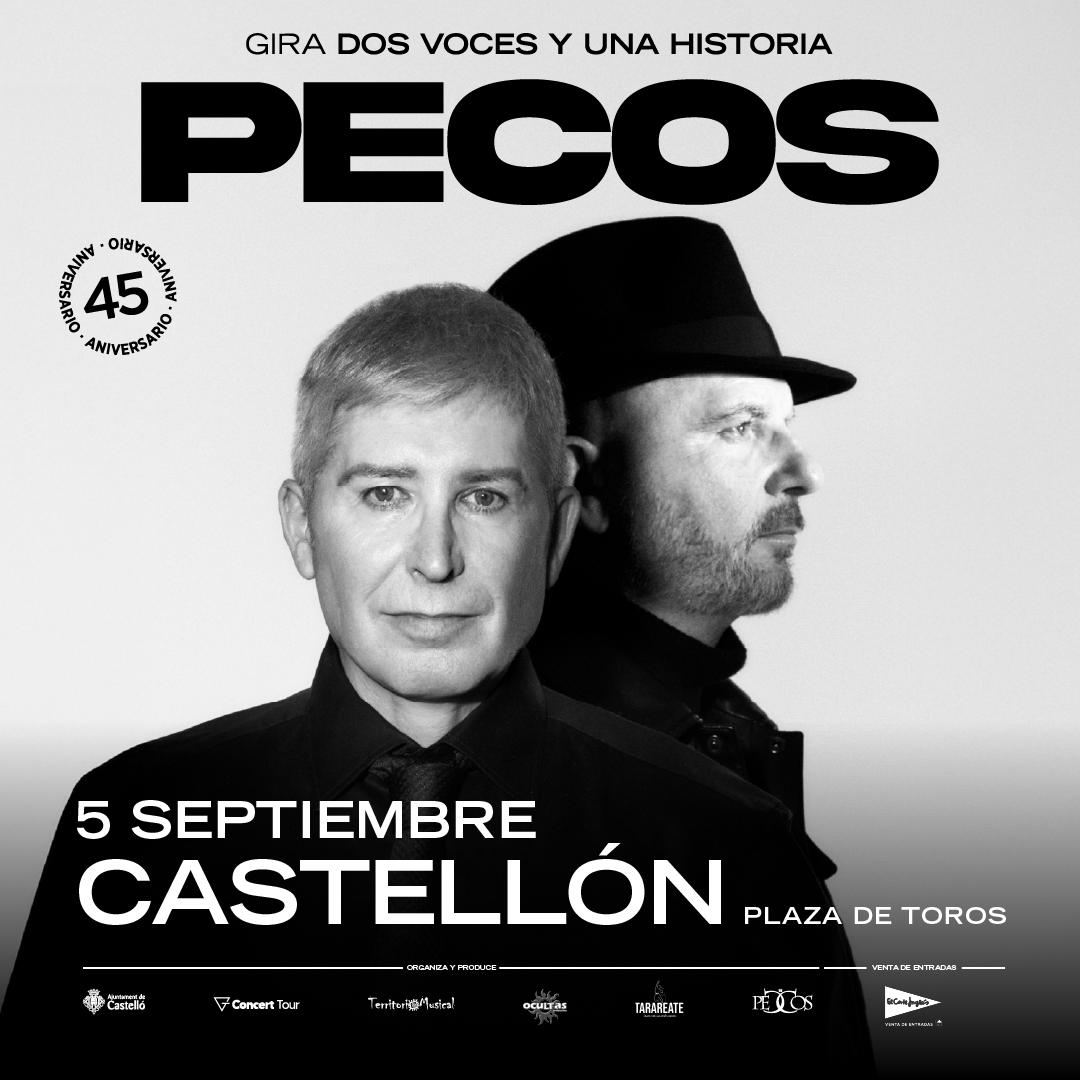 L'Ajuntament de Castelló anuncia el concert de Los Pecos que tindrà lloc el 5 de setembre en la Plaça de Bous