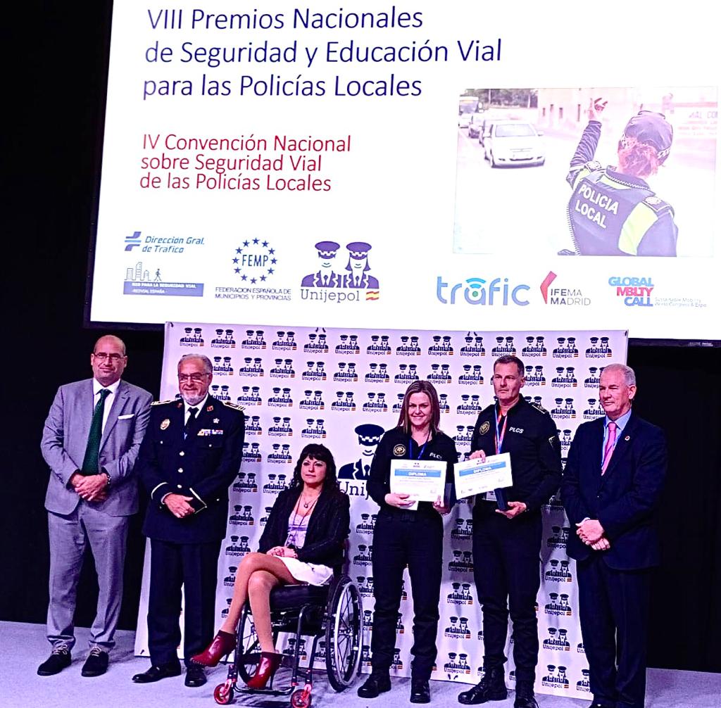 Dos policías locales de Castellón galardonados en los Premios Nacionales de Seguridad Vial 2023