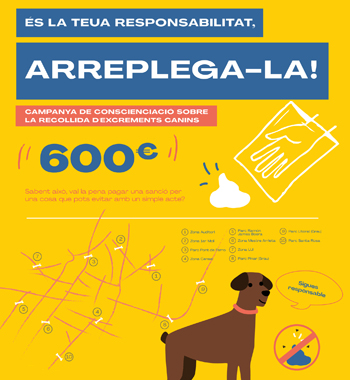 Campanya de Conscienciació sobre la recollida d'excrements canins